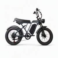 Vélo électrique avec pneus larges 20x4.0, moteur 750W, batterie 48V 15AH, cadre en acier haute teneur en carbone, 7 vitesses, frein à disque hydraulique, double suspension, écran LCD
