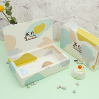 Boîtes alimentaires d'emballage de chocolat Macaron de dattes à emporter de cadeau jetables en papier