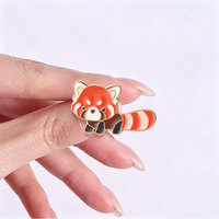 Badge en émail sur le thème des animaux sauvages de la forêt pour sac, chapeau, vêtement et ornement de style personnel