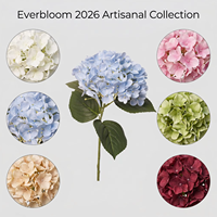 Bulk Real Touch Latex Hortensia Kunstmatige 64cm Grote Bloemkop voor 2026 Luxe Bruiloft Tafeldecoratie Bloemwand Groothandel