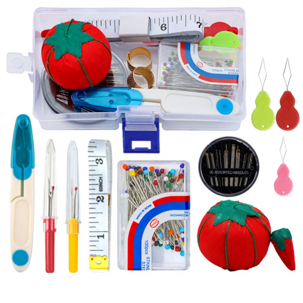 Juego de 9 alfileteros de costura multicolores - aguja pequeña de tomate