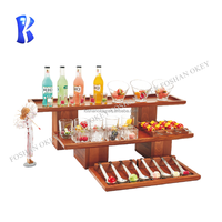 OKEY düğün dekorasyon ahşap hizmet Cupcake standı dekoratif ahşap tatlı ekran büfe yükseltici