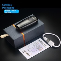 Briquet Électrique USB Multicolore à Double Arc Tactile en Métal, Coupe-Vent, avec Batterie Incluse – Offre Spéciale