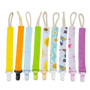 New Arrival Custom Prints Colorful Plastic Pacifier Chain Clip Cute Baby Food Grade