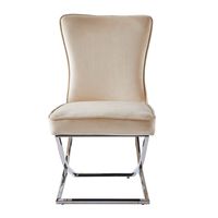 Chaises de salon en velours moderne avec boutons, 1 pièce, mobilier de luxe, chaise de salle à manger, vente en gros