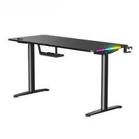 Escritorio de Juego de Madera RGB Motorizado Automático con Altura Ajustable, Escritorio Ergonómico Eléctrico de Pie