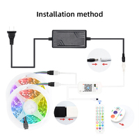 Kit de bande lumineuse RGB LED Flexible, avec application Tuya Smart Voice, puissance 10M 20M, couleur de rêve, 2021 coloré, nouvelle collection 5050