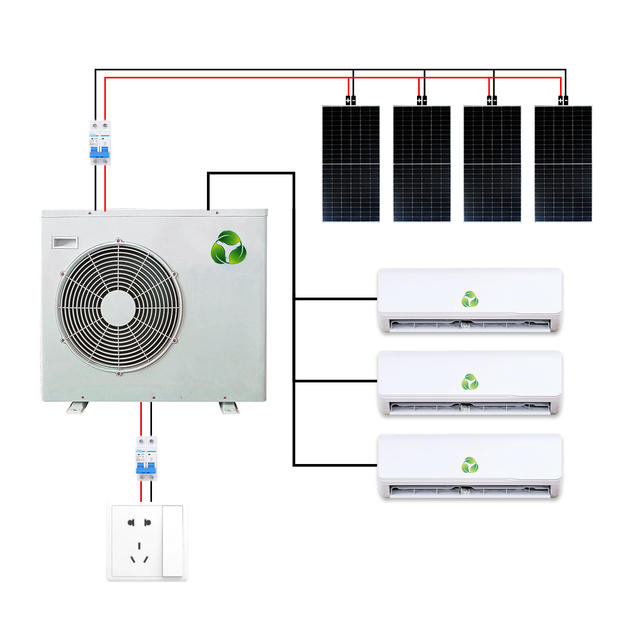 27000BTU to 48000BTU ACDC Solar Multi Zone Split Air Conditioner for Commercial Cooling for Big Malls