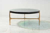 Ästhetisches Harz-Couchtisch-Set Moderner Runder Beistelltisch Luxuriöser Mid-Century Modern Niedriger Tisch für Zuhause Empfangshalle