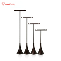 Supports de présentation de bijoux en métal de haute qualité, forme en T, or/noir, et supports pour boucles d'oreilles (taille personnalisée) - Marque Fadeli, modèle JDS032