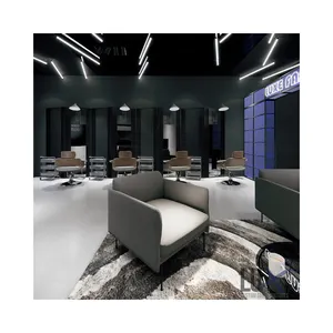 LUX Senior – chaises de Salon de coiffure en cuir gris, dernier Design, meubles de magasin réglables, meubles de salon