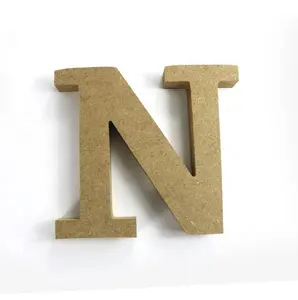 Grosir Miniatur huruf alfabet kayu dekoratif kualitas terbaik yang belum selesai