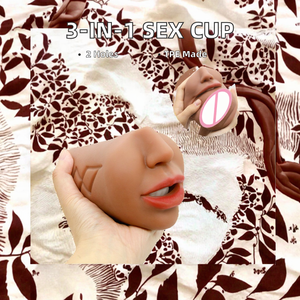 Deep Throat Oralsex Männer Masturbationsbecher TPE 3-in-1 Doppelloch Realistischer Mund Anal Vagina Sexspielzeug für Männer - Product Image 2