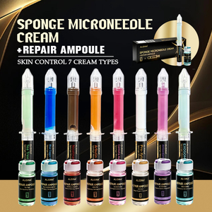 Set de Crema con Microagujas de Esponja OEM + Ampolla Reparadora GHK CU, Microagujas para Cicatrices de Acné, Manchas Oscuras <span class=keywords><strong>y</strong></span> Arrugas, Set de Microcristales de Esponja - Product Image 2