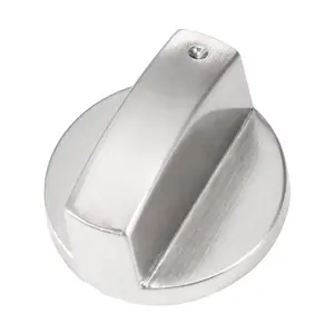 Metal gümüş gaz sobası ocak düğmeleri adaptörleri fırın anahtarı pişirme yüzeyi kontrol kilitleri tencere parçaları gaz sobası topuzu