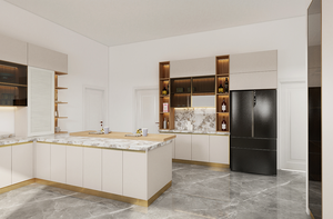 Mobili da Cucina Moderni in <span class=keywords><strong>Vendita</strong></span>, Finitura Opaca Bianca Antigraffio, Armadietti su Misura per Progetti e Abitazioni - Product Image 5