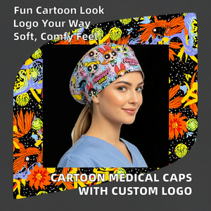 Gorro Quirúrgico para Mujer con Estampado de las Chicas Superpoderosas, Gorro Médico de Algodón y Poliéster, Accesorios para Uniformes de Hospital - Product Image 2