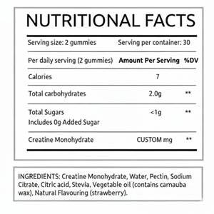Permen Kunyah <span class=keywords><strong>Creatine</strong></span> Monohydrate Vegan Bebas Gula, Penambah Energi, Suplemen Kunyah untuk Meningkatkan Massa Otot - Product Image 2