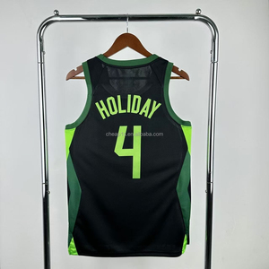 Vente en gros de vêtements pour hommes Boston Celtics # 0 Jayson Tatum # Maillot de basket-ball Jaylen Brown City Edition - Broderie avec logos - Product Image 2