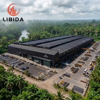 Taller de Estructura de Acero Prefabricada Sellada de Gran Envergadura, Fábrica Industrial Resistente Sin Columnas con Diseño Profesional en Tekla