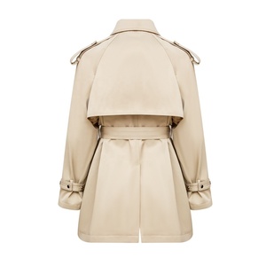 Manteau Trench Classique Beige Sur Mesure 2025 pour Femmes – Long, Luxueux, Double Boutonnage, Ceinturé – Vente en Gros - Product Image 2