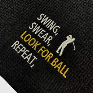 Ensemble textile deux pièces, vente chaude, serviette de golf en microfibre gaufrée à trois plis avec logo brodé - Product Image 6