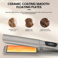 Lisseur de cheveux PRITECH, fer à lisser professionnel, plaques en céramique, styler pour cheveux, chauffage rapide PTC, écran LED, 230C, double tension