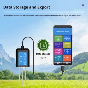 Soil Tester <strong>PH</strong> Nitrogen Phosphorus Potassium Moisture Temperature Humidity EC Agriculture USB Handheld Nutrient Acidity <strong>Sensor</strong> - Product Image 2