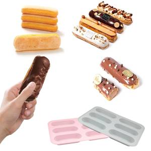 MUYULINS Factory 6-Cavity Rectangular LFGB Platinum Grade Non-Stick BPA-Free Silicone Cake Pastry <b>Cookie</b> <b>Mold</b> - Product Image 3