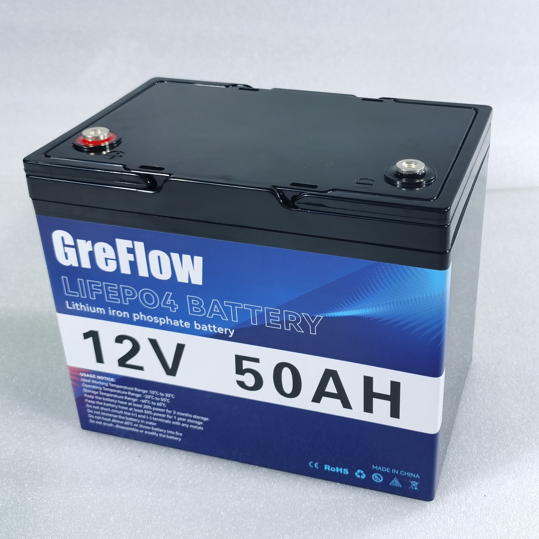 4000 Times IP56 50Ah 12V Lifepo4 Battery Pack For UPS Solar Storage