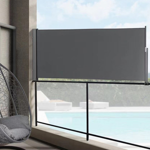 Outdoor Wind Proof Fabric Wall Retractable Patio <strong>Canopy</strong> <strong>Side</strong> Balcony Awning - Product Image 3