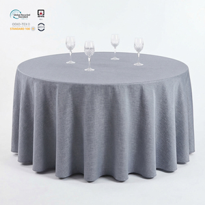 Mantel Redondo Grueso de Jacquard Floral Borgoña de 108 Pulgadas, de Poliéster Ecológico, Impermeable y Reutilizable para Bodas, Fiestas y Hogar - Product Image 1