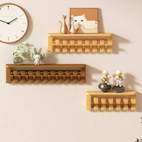 Colgador de ropa de madera maciza con llave de Piano, colgador de pared, colgador de entrada, gancho para porche de dormitorio, puerta detrás del perchero
