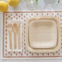 Plateaux et assiettes en bambou de forme personnalisée