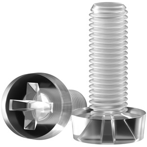 Transparent Plastic Screws Phillips Head Round Head M3 M4 M5 M6 Metric Non Magnetic Furniture Hardware Grade A - Product Image 1