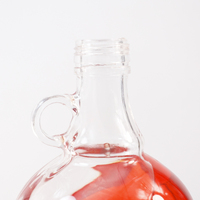 1500ml 1.5L 3L Big Beer Belly Grande Capacité Spiritueux Liqueur Vodka Whisky Vin Stockage Bouteilles En Verre Bocaux Avec Poignée Grip Oreille