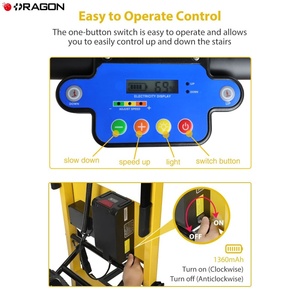 Chariot pliable OEM de 440lb pour le déplacement de meubles à la maison, chariots électriques à quatre roues pour l'escalade et l'escalade - Product Image 3