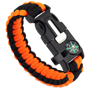 Outdoor 5 in 1 Gear <b>Kits</b> Escape Tactical Bracelets Flint Whistle Compass Scraper for Hiking Camping <b>Survival</b> Bracelet - Product Image 3