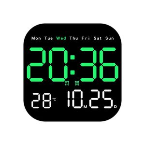<b>LED</b> Digital <b>Clock</b> Multifunctional Fresh Wall <b>Clock</b> for Living Room Study Art Deco Quartz Dual-Purpose Hanging - Product Image 4