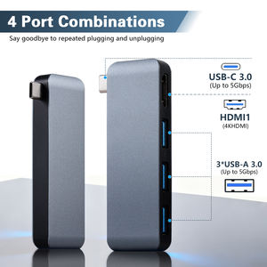 4k 30hz Otg 4 In 1 USB-C Type-C Extender Hub Splitter Met Hdmi1.4 Gegevensoverdracht 5Gbps Usb 3.0 Hub Adapter Dockingstation - Product Image 2