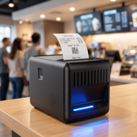 Impresora Térmica de Recibos OEM de 80mm al por Mayor de Fábrica, Luz LED de Estado, Cortador Automático, USB, LAN, RJ11, POS, Restaurante, Cafetería, MHT P80E