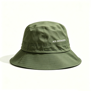 Sombrero de Pescador Verde Oliva de Secado Rápido, 100% Poliéster, con Imagen Bordada ACE OUTDOORS, Protección Solar UPF 50, Casual y Deportivo, Venta al Por Mayor - Product Image 3