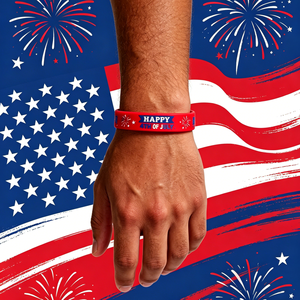 Bracelets en silicone patriotiques USA, rouges, blancs et bleus, avec étoiles et drapeaux, cadeaux originaux pour la fête du 4 juillet - Product Image 5