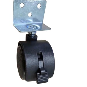 40mm Lado de montaje de Nylon negro muebles cuna ruedas - Product Image 2