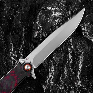 Ensemble de couteaux pliants 5 pièces, lame en acier inoxydable, manche en Micarta, pointe tombante, ouverture par bouton de pouce, pour sports de plein air - Product Image 3