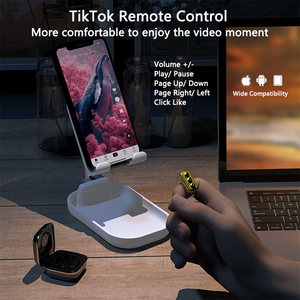 Nhẫn thông minh thời trang chống nước đính kim cương, điều khiển trang web không dây, điều khiển từ xa, tương thích với ứng dụng IOS và Android, có thể điều khiển trên Tiktok. - Product Image 3