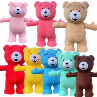 Vente Chaude Mascotte Gonflable Personnage de Dessin Animé Costume Personnalisé en Peluche Douce Ours en Peluche Mascotte Costumes pour Publicité