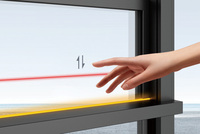 Elektrisches Auf-Ab-Fenster/Panoramafenster mit Motorantrieb, vertikal verschiebbares Aluminium-Glasfenster für Luxusvillen und Penthouse