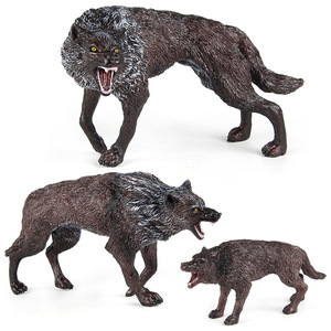 Modellino di animale selvatico per la simulazione dell'intelligenza cognitiva dei bambini Xinhen, giocattoli con figurine di lupo maschio, lupo femmina e cucciolo - Product Image 4