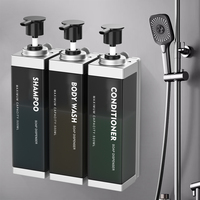 Distributeur de savon triple mural pour hôtel de luxe, 500 ml * 3, distributeur de shampoing, gel douche, accessoire de salle de bain